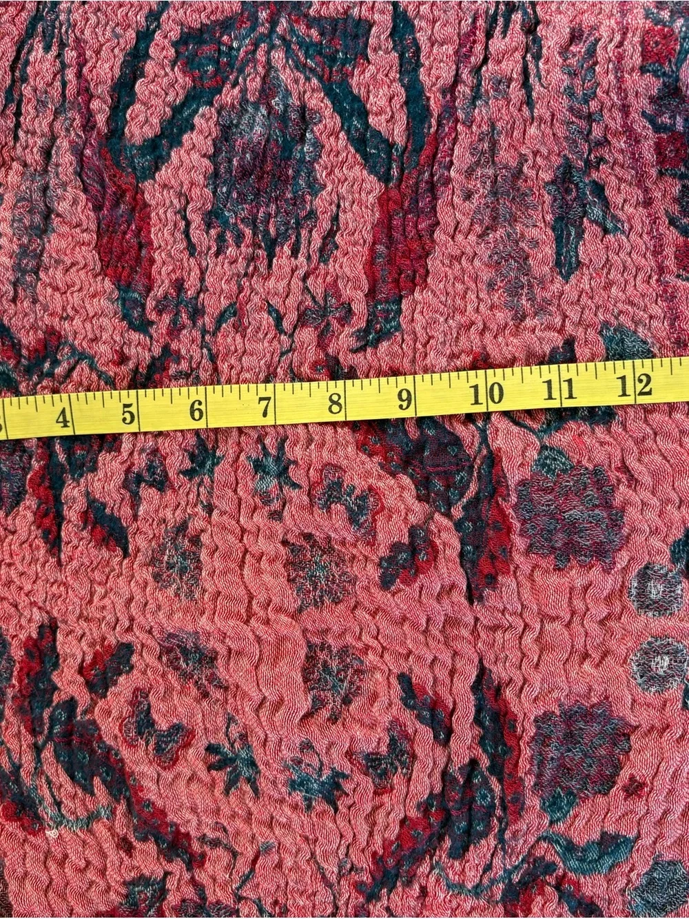 Boho Scarf Cotton Wool Floral Birds Thick Reversible Tapestry Style Artsy Shawl